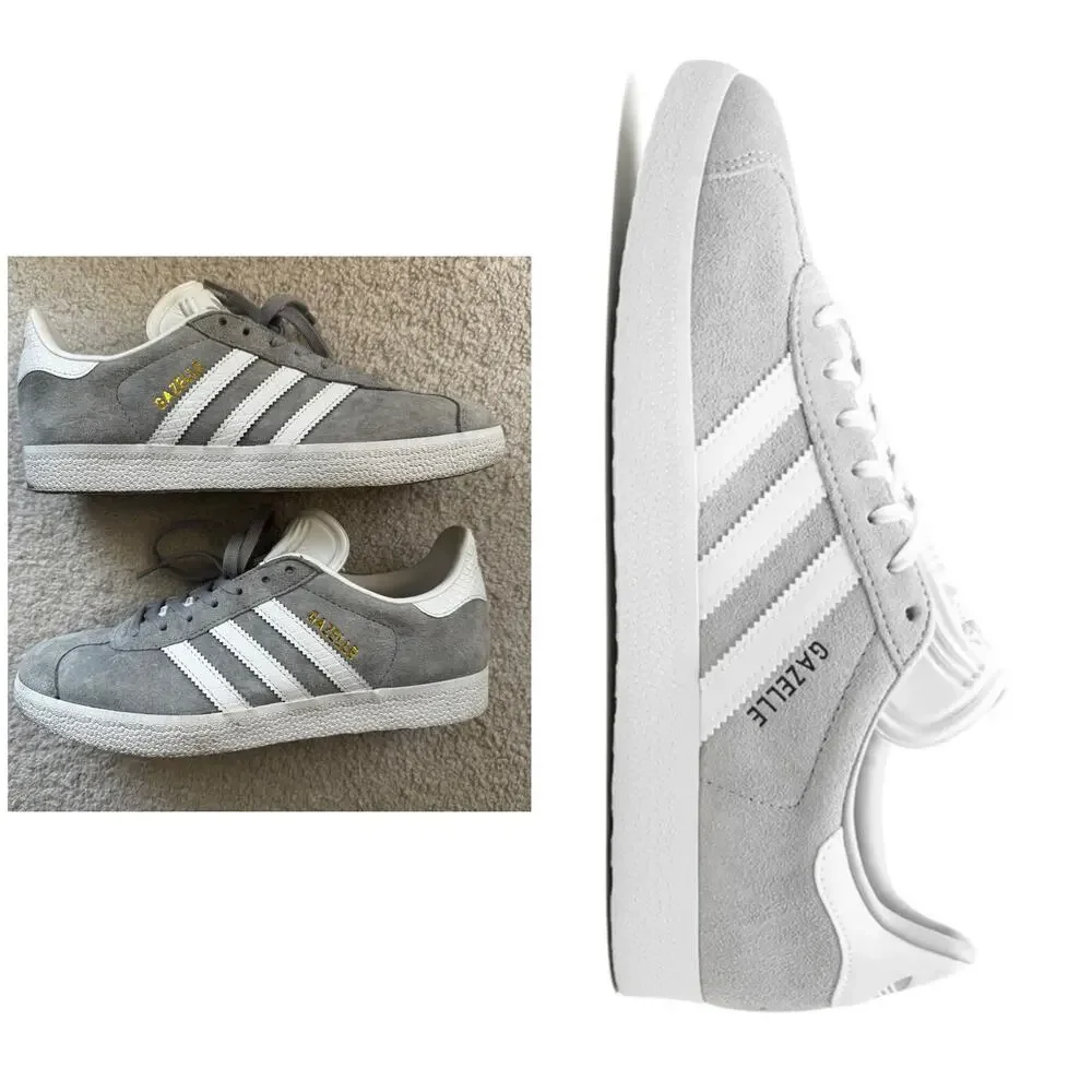 ADIDAS Gazelle in the Grey/White Colorway